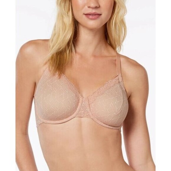 Wacoal Vivid Encounter Convertible Lace-Trim Bra 855295 Blush Pink Size 32DD
